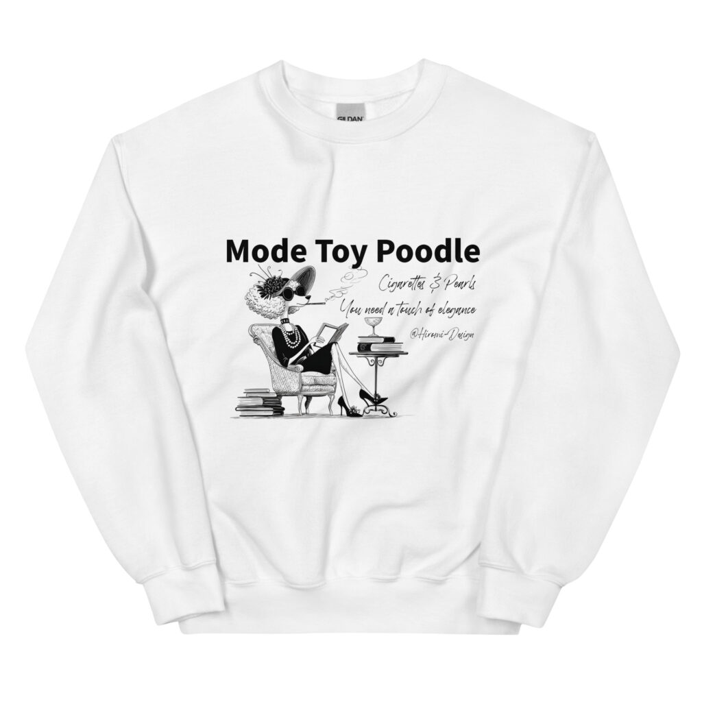 Mode　Toy Poodle/モードトイプードル/白スウェット