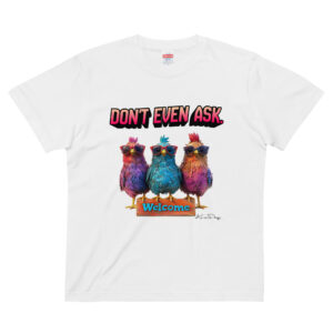 Colorful chicken｜カラフルにわとり パロディTシャツ