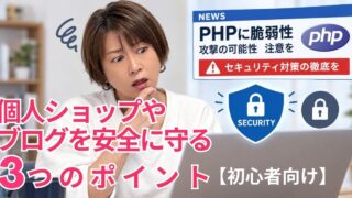 【初心者向け】WordPressやPHPのセキュリティニュースに焦点を当てる!個人ショップやブログを安全に守る3つのポイント